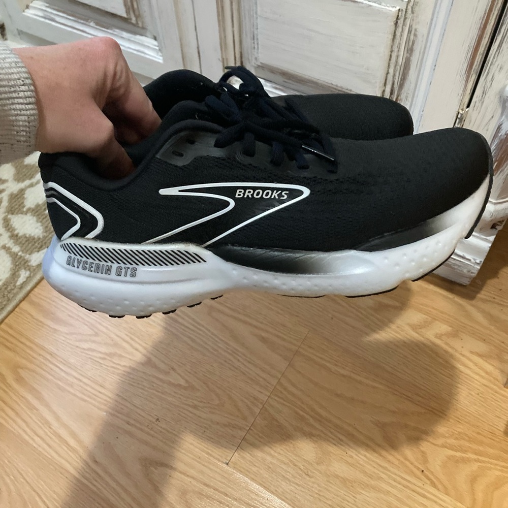 Brooks Black and White Glycerin GTS Running Shoes